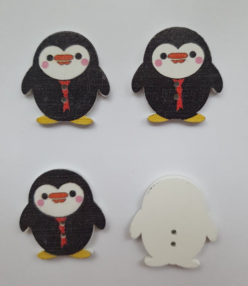 Onrecht Elk jaar prijs Knoop Pinguïn - Labels, bedeltjes en knopen - Wol4you